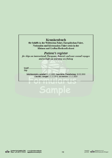 Medical Logbook / Krankenbuch